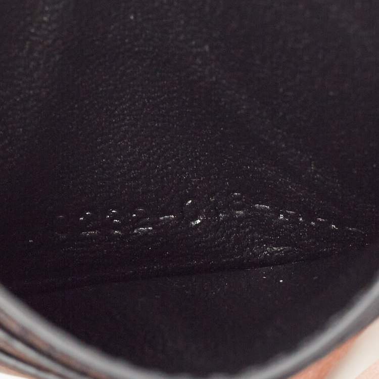Pre Owned Tom Ford Black Leather T-Line Card Holder