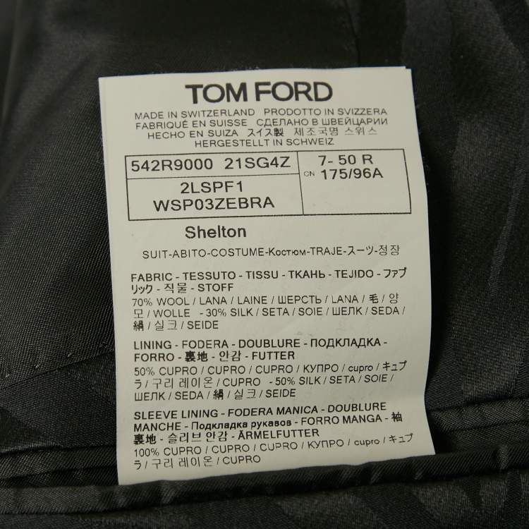 Pre Owned Tom Ford Black Jacquard Single Breasted Pants Suit L