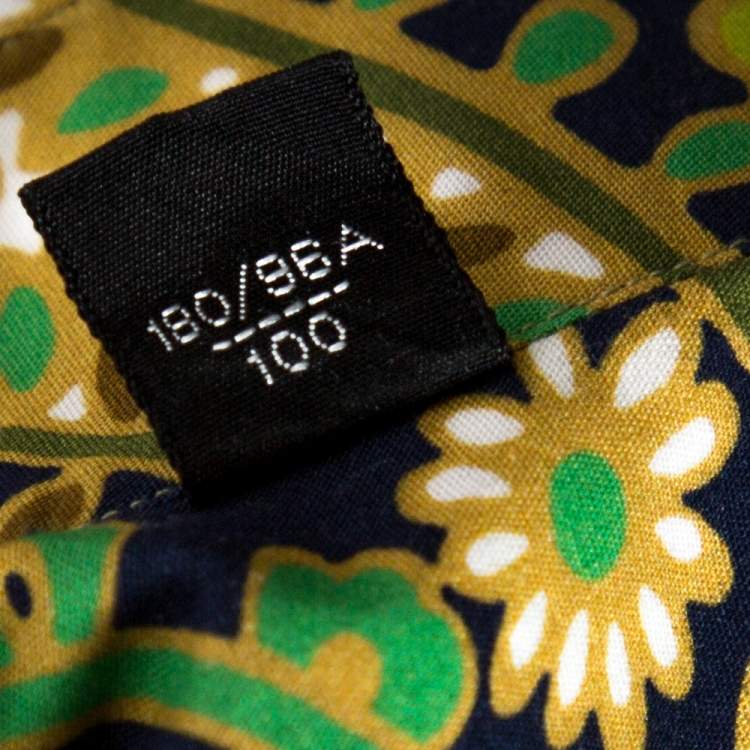 Pre Owned Tom Ford Green Floral Print Cotton Long Sleeve Shirt L