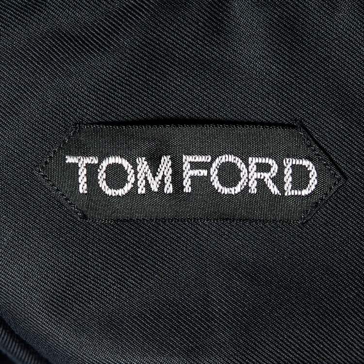 Pre Owned Tom Ford Black Cotton Button Front Shirt M