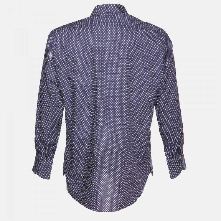 Pre Owned Tom Ford Polka Dot Button Front Shirt 44