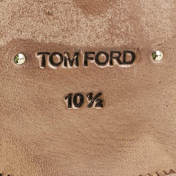 Pre Owned Tom Ford Brown Leather Loafers Size 43.5