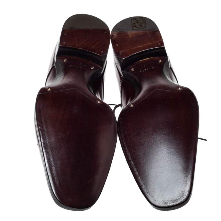 Pre Owned Tom Ford Brown Leather Lace Up Oxfords Size 43