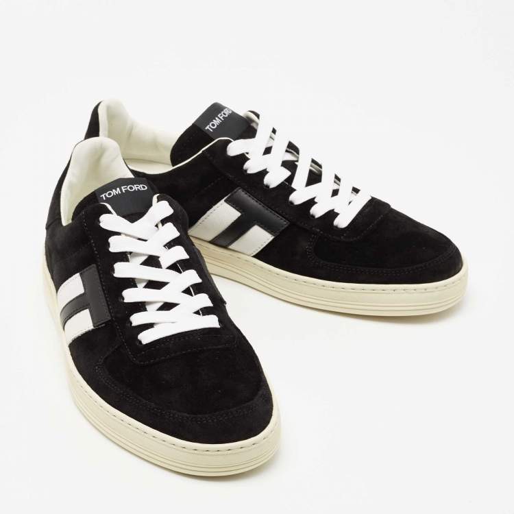 Pre Owned Tom Ford Black Suede Radcliffe Low Top Sneakers Size 41