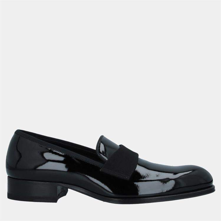 Pre Owned Tom Ford Patent Leather Smoking Slippers Size 42
