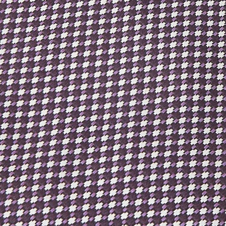 Pre Owned Tom Ford Purple Patterned Silk Traditional Tie