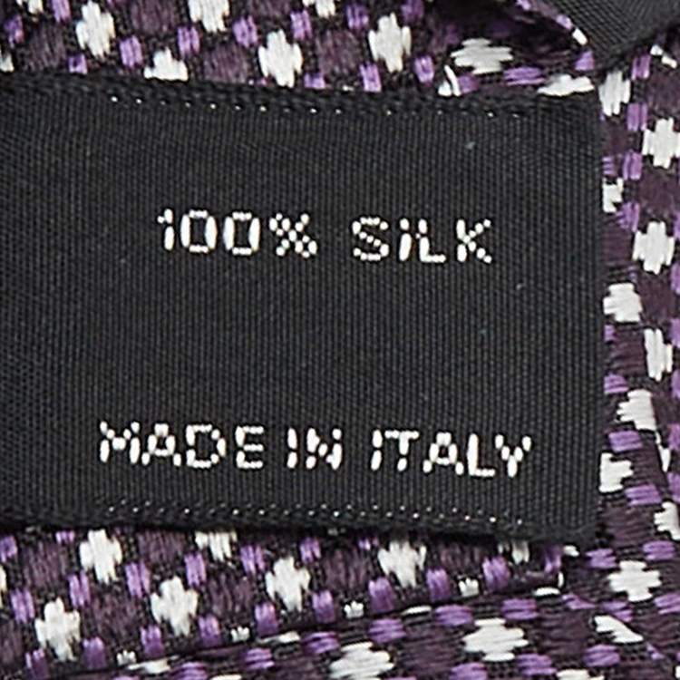 Pre Owned Tom Ford Purple Patterned Silk Traditional Tie