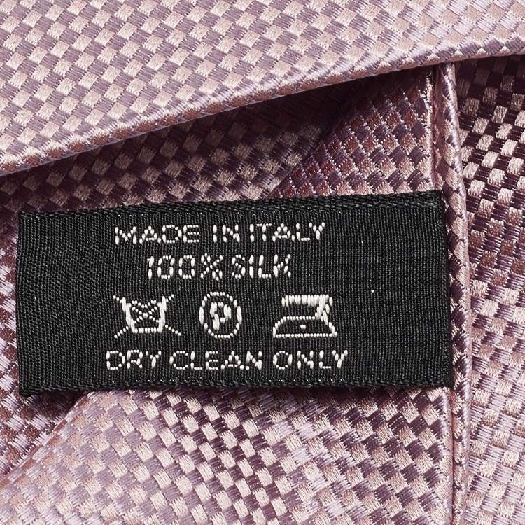 Pre Owned Tom Ford Pink Bucket Weave Silk Traditional Tie