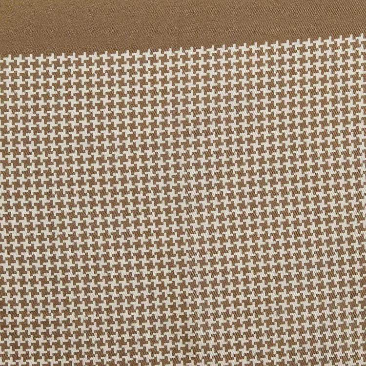 Pre Owned Tom Ford Green Check Pattern Silk Pocket Square 