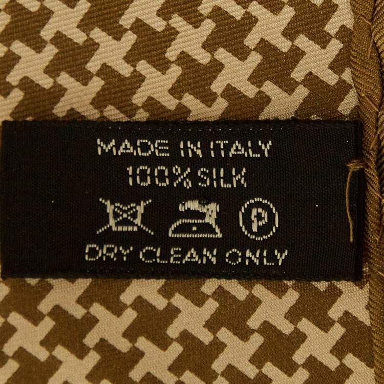 Pre Owned Tom Ford Green Check Pattern Silk Pocket Square 