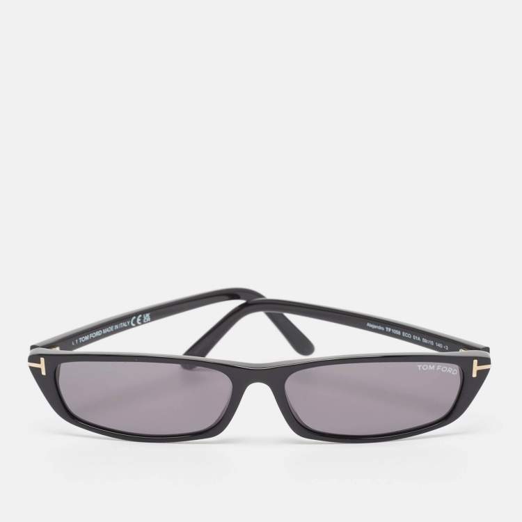 Pre Owned Tom Ford Black TF1058 01A Alejandro Rectangular Sunglasses