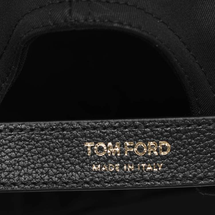 Pre Owned Tom Ford Black Fabric Logo Embroidered Cap 