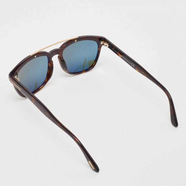 Pre Owned Tom Ford Tortoise Brown TF516 Holt Sunglasses