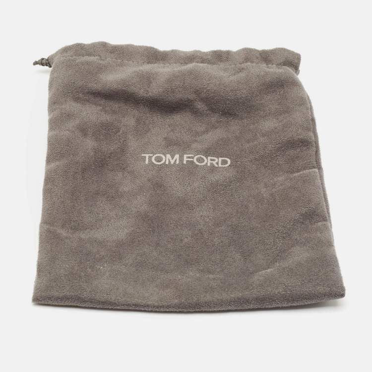 Pre Owned Tom Ford Black/Brown Leather T Logo Reversible Belt 100CM