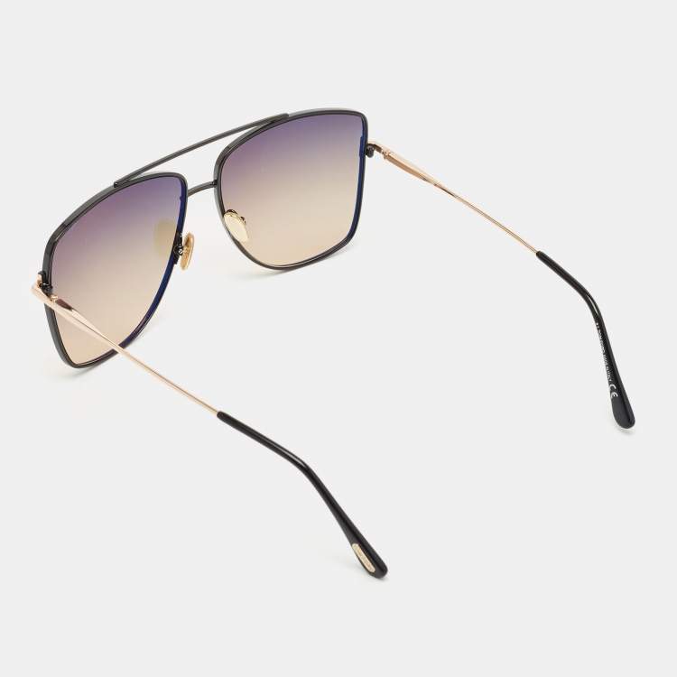 Pre Owned Tom Ford Black Gradient TF838 Reggie Square Sunglasses