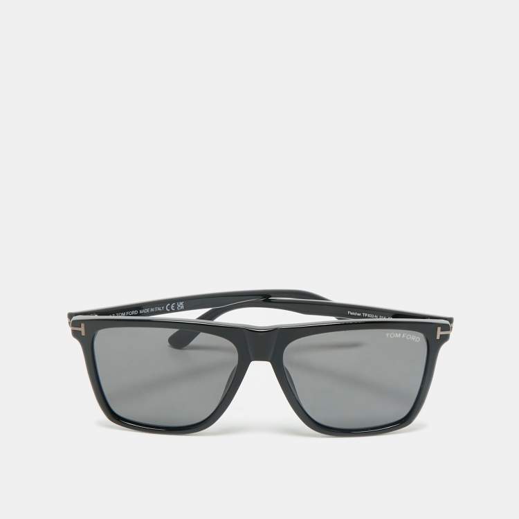 Pre Owned Tom Ford Black Fletcher TF832-N Square Sunglasses