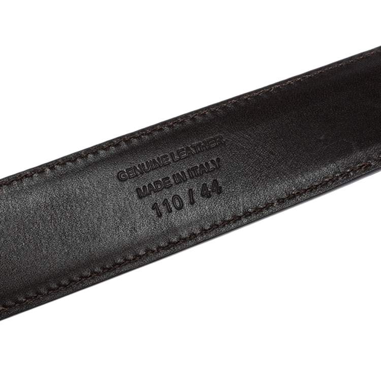 Pre Owned Tom Ford Brown Leather Belt 110CM
