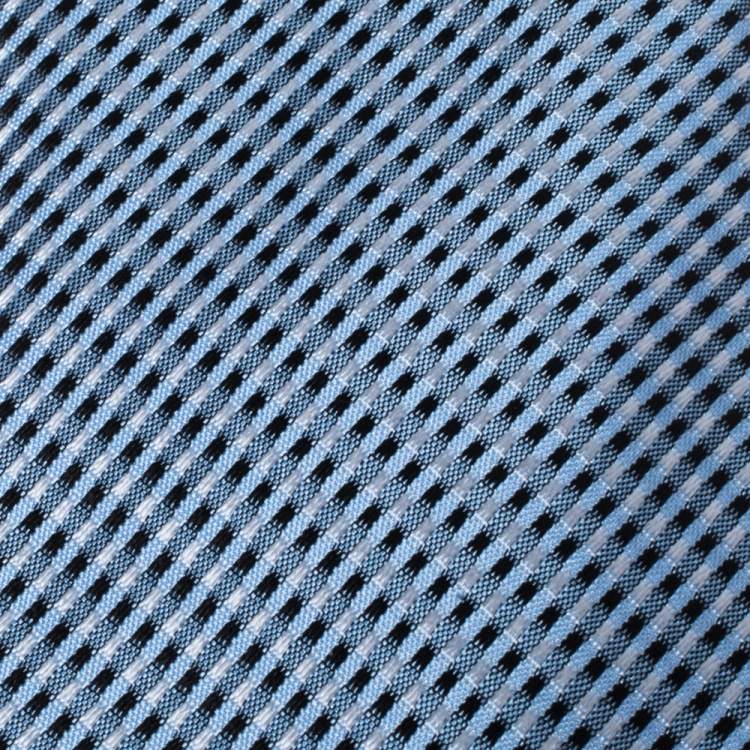 Pre Owned Tom Ford Pale Blue Metallic Detail Silk Tie