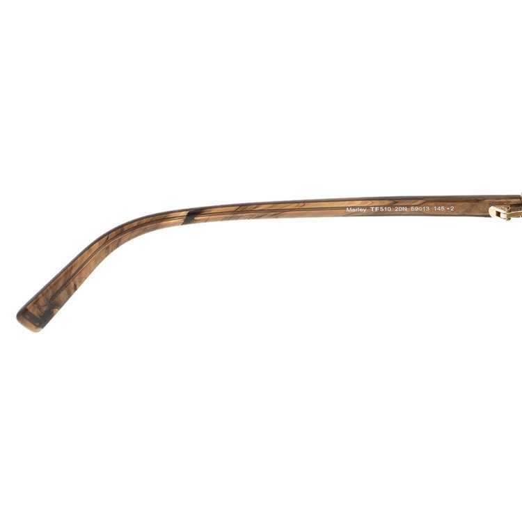 Pre Owned Tom Ford Havana Brown/Green Marley TF510 Pilot Sunglasses