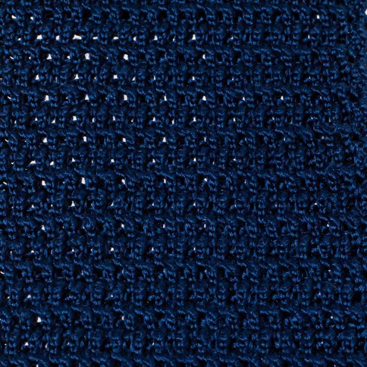 Pre Owned Tom Ford Royal Blue Silk Knit Dégradé Tie 