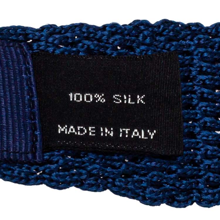 Pre Owned Tom Ford Royal Blue Silk Knit Dégradé Tie 