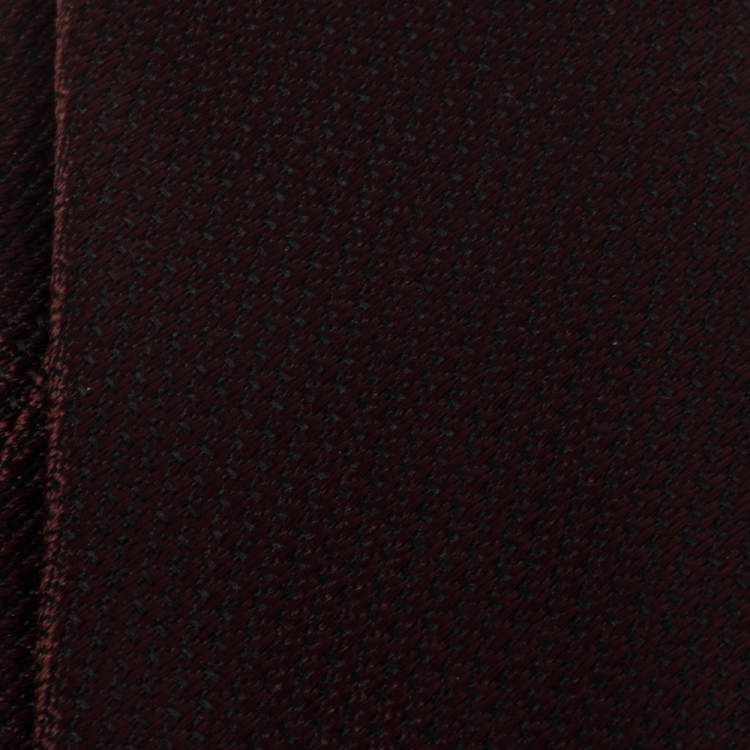 Pre Owned Tom Ford Burgundy Jacquard Silk Tie