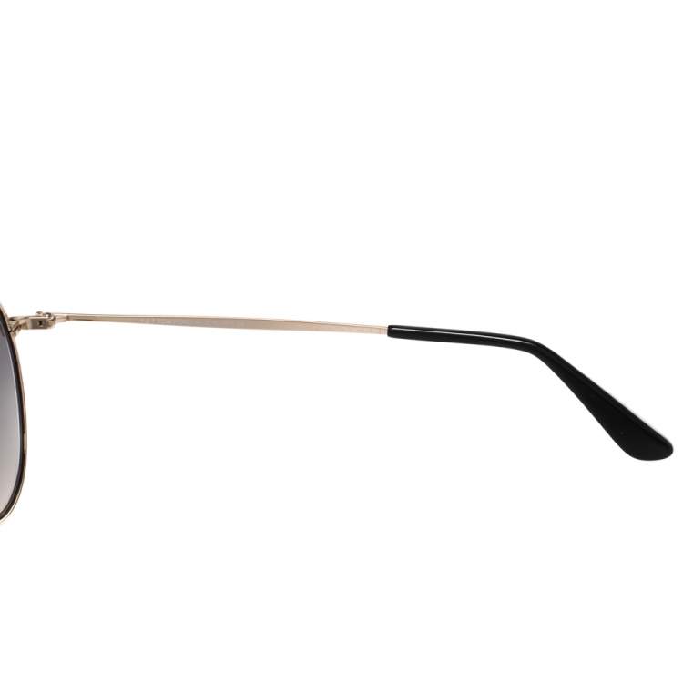 Pre Owned Tom Ford Grey/Silver Keith-02 TF599 Gradient Aviator Sunglasses 