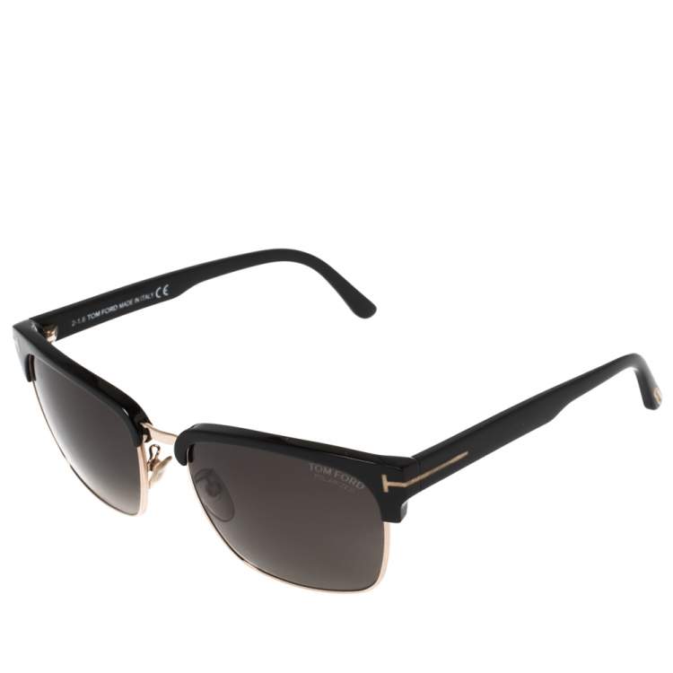 Pre Owned Tom Ford Black River Vintage Square Polarized Sunglasses