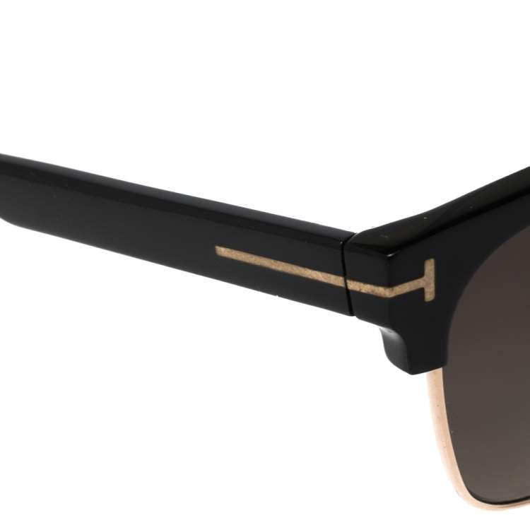 Pre Owned Tom Ford Black River Vintage Square Polarized Sunglasses