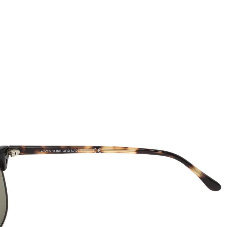 Pre Owned Tom Ford Green/Brown Tortoise Shell TF248 Henry Sunglasses