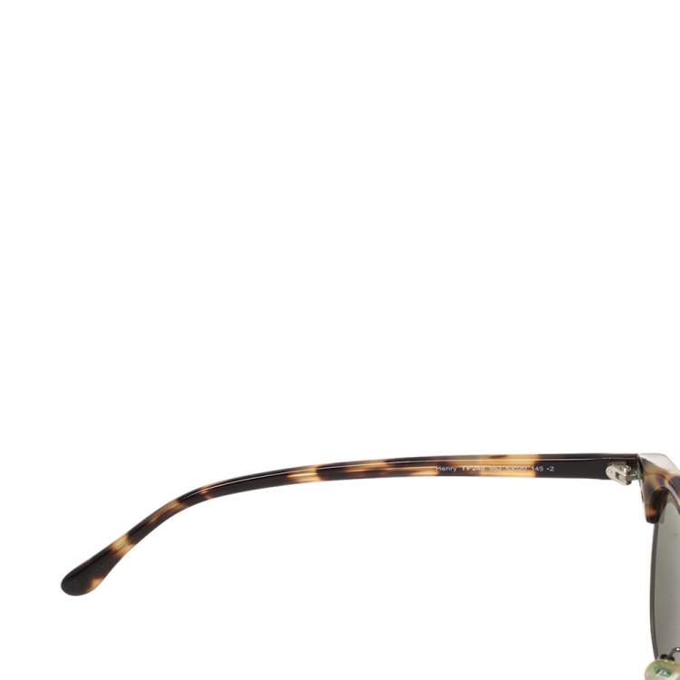 Pre Owned Tom Ford Green/Brown Tortoise Shell TF248 Henry Sunglasses