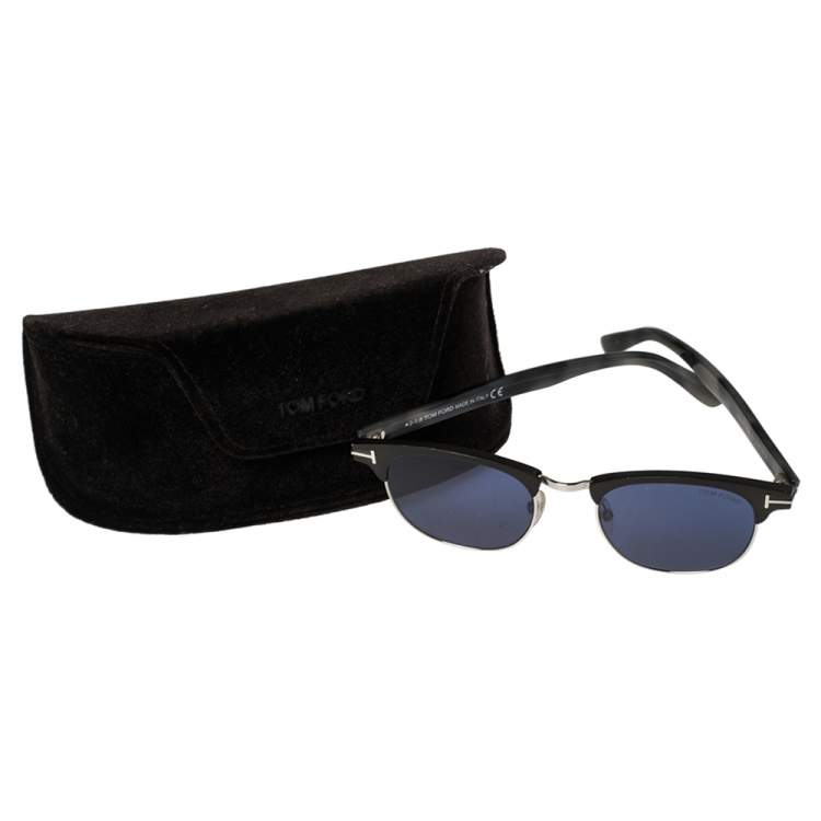 Pre Owned Tom Ford Blue Acetate Laurent Sunglasses
