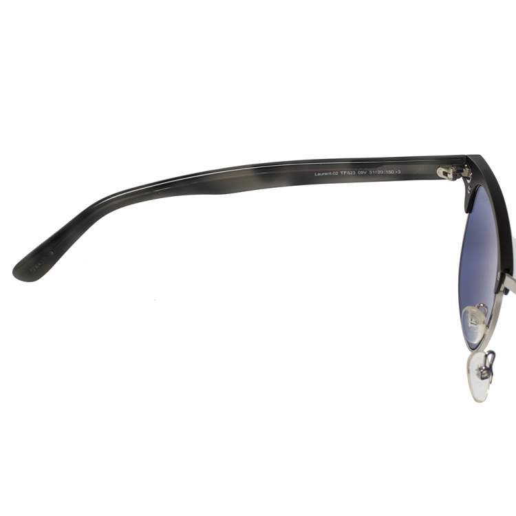 Pre Owned Tom Ford Blue Acetate Laurent Sunglasses