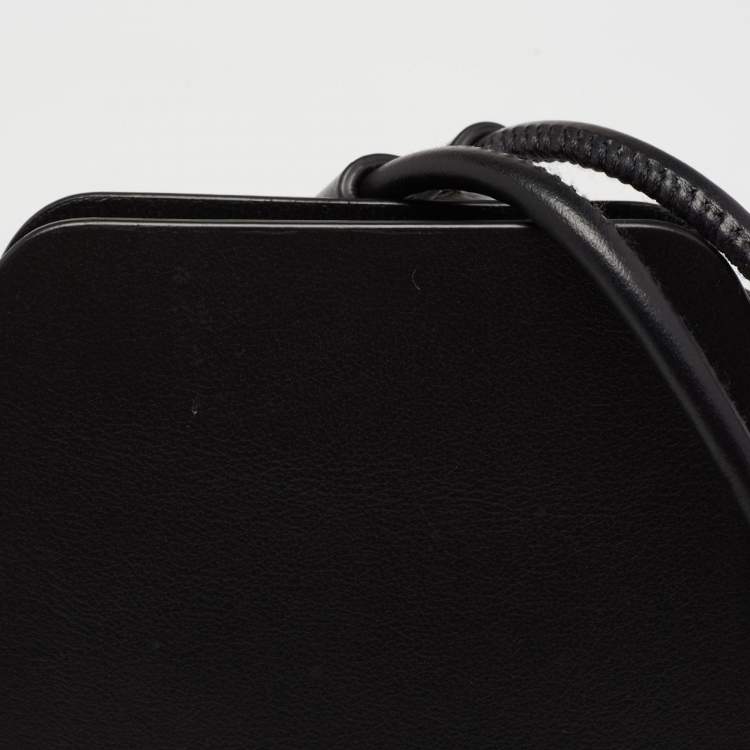 Pre Owned Tom Ford Black Leather iPhone Case With Neck Strap