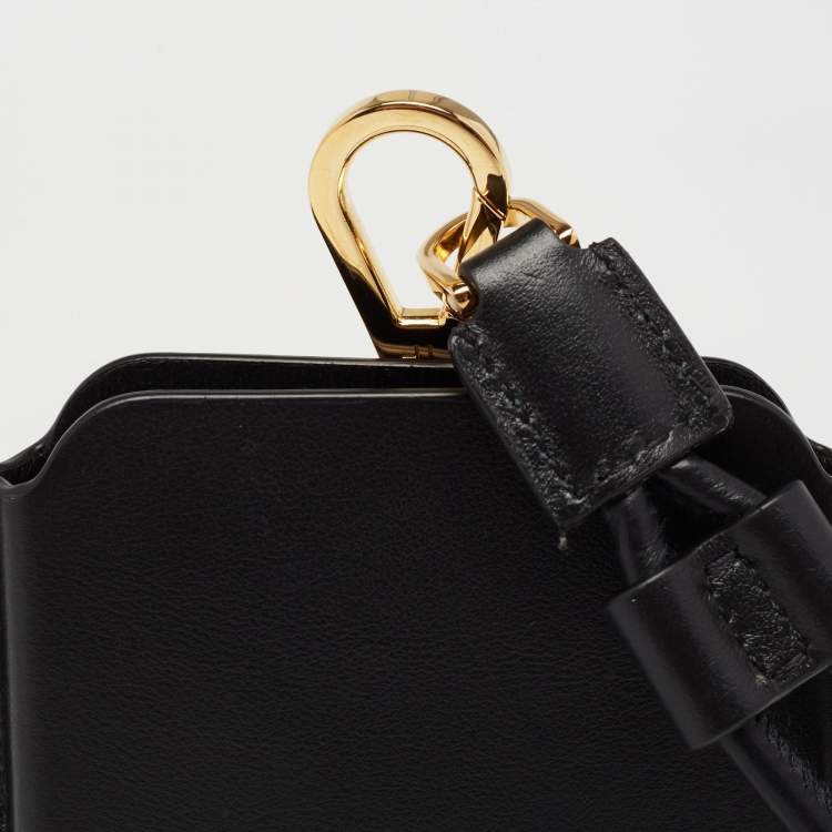 Pre Owned Tom Ford Black Leather iPhone Case With Neck Strap