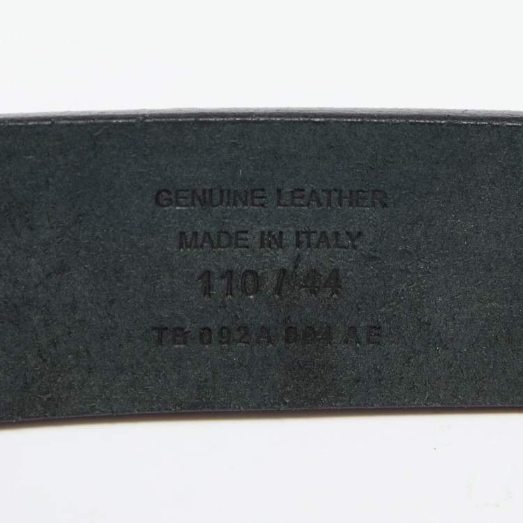 Pre Owned Tom Ford Black Leather Buckle Belt 110CM