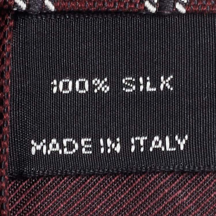 Pre Owned Tom Ford Brown Diagonal Stripe Patterned Silk Tie