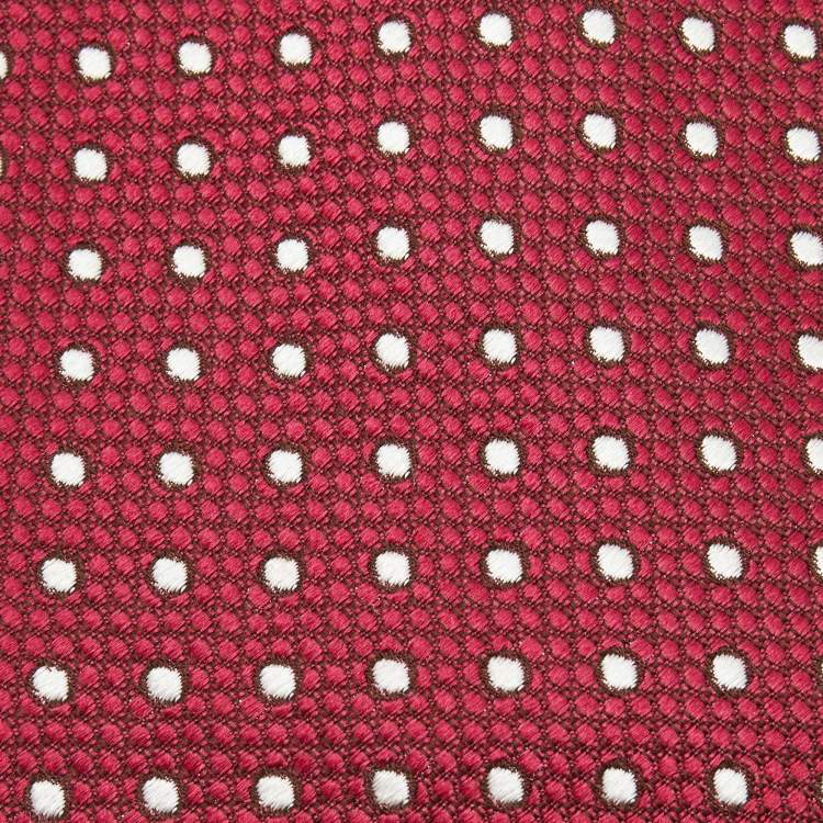 Pre Owned Tom Ford Dark Pink Patterned Silk Tie