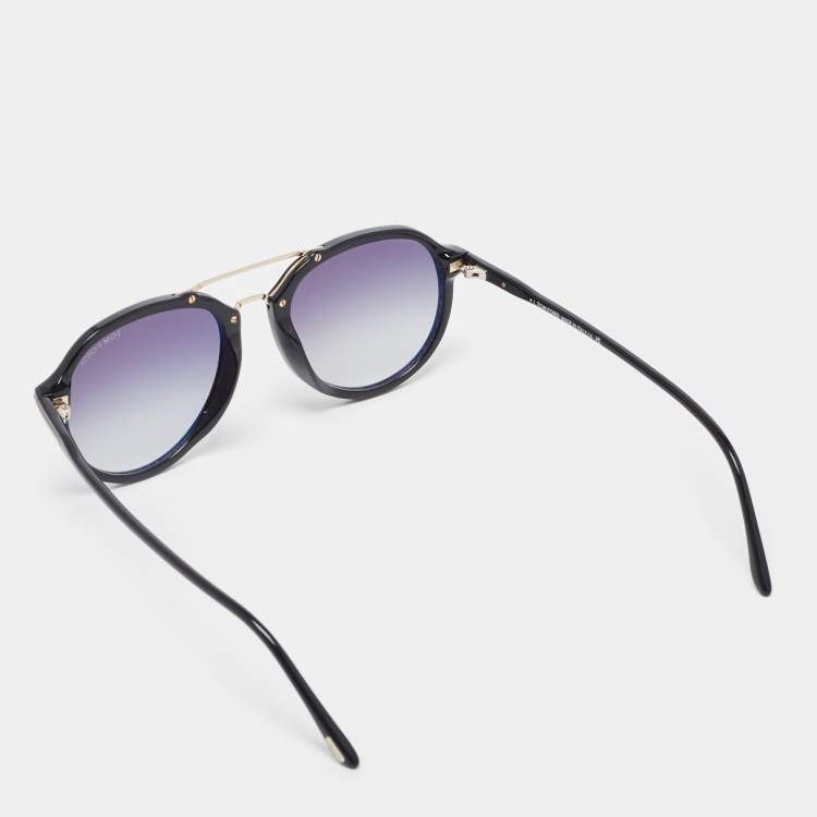Pre Owned Tom Ford Black Rupert Gradient Sunglasses