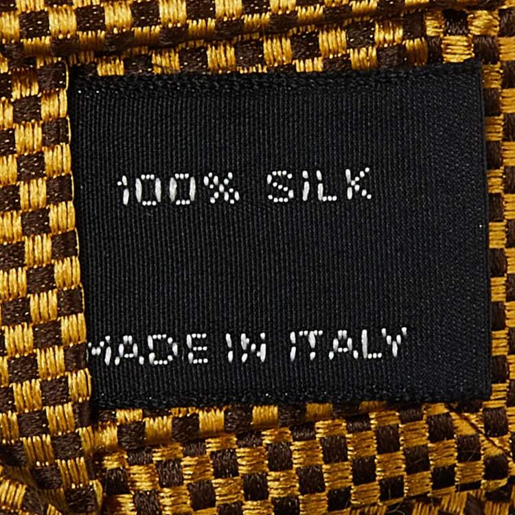 Pre Owned Tom Ford Yellow Silk Jacquard Tie