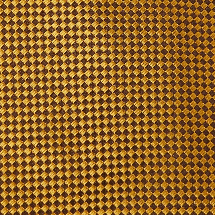 Pre Owned Tom Ford Yellow Silk Jacquard Tie