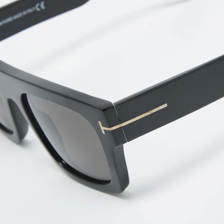 Pre Owned Tom Ford Black Fausto TF711 Square Sunglasses