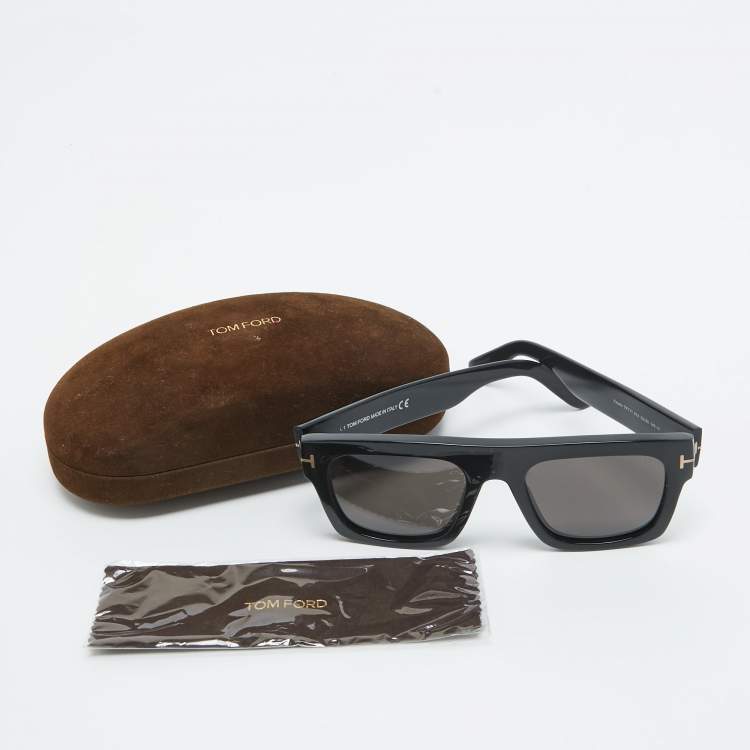 Pre Owned Tom Ford Black Fausto TF711 Square Sunglasses