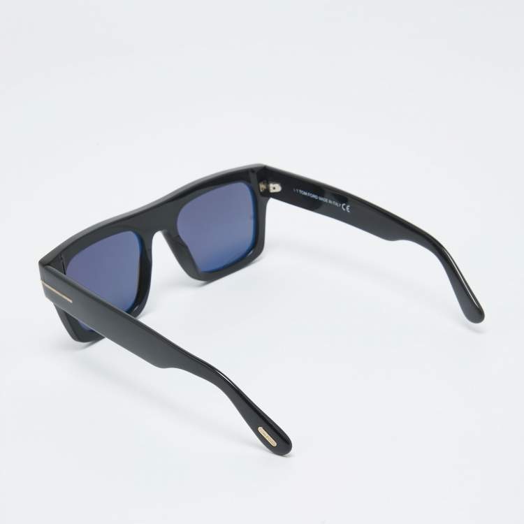 Pre Owned Tom Ford Black Fausto TF711 Square Sunglasses