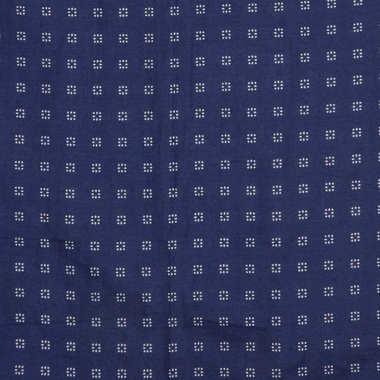 Pre Owned Tom Ford Blue Printed Cotton Blend Bandana Scarf