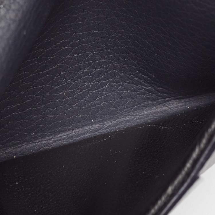 Pre Owned Tom Ford Navy Blue Leather Bifold Card Case
