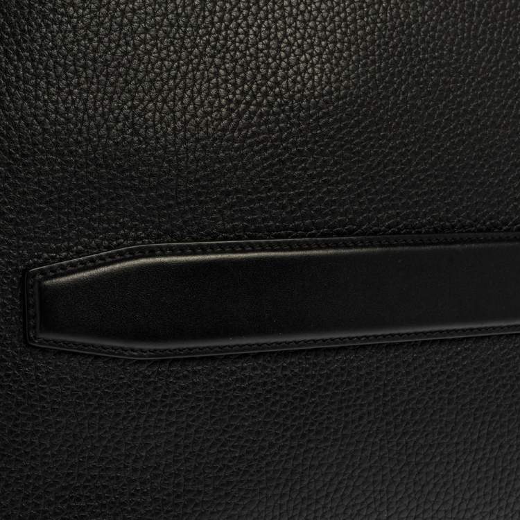 Pre Owned Tom Ford Black Grain Leather Buckley Zip Portfolio 