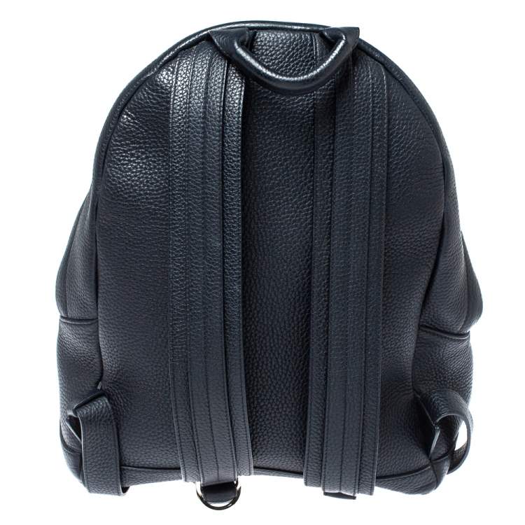 Pre Owned Tom Ford Navy Blue Leather Buckley Backpack