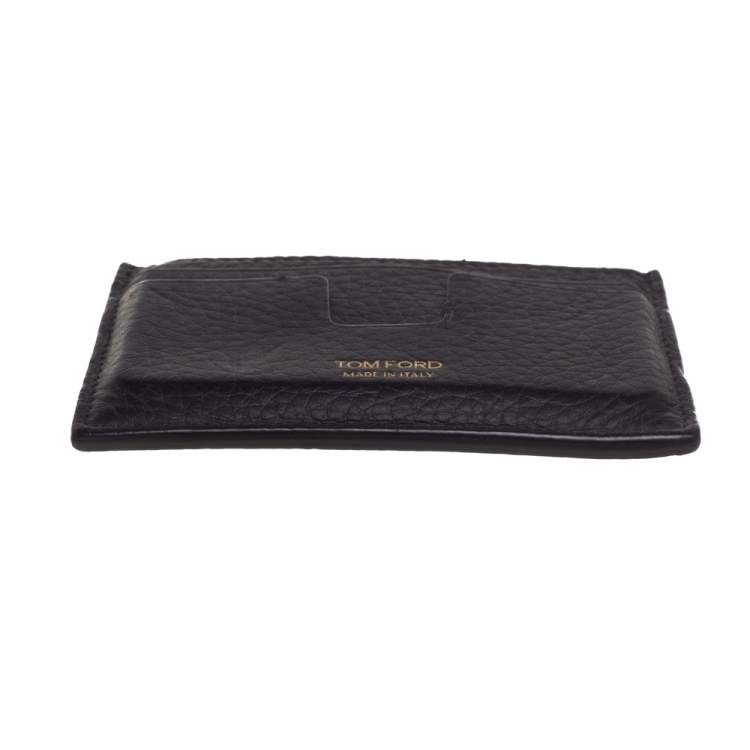 Pre Owned Tom Ford Dark Brown Leather Card Holder