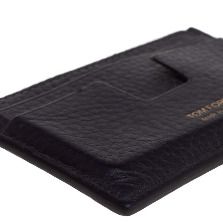 Pre Owned Tom Ford Dark Brown Leather Card Holder